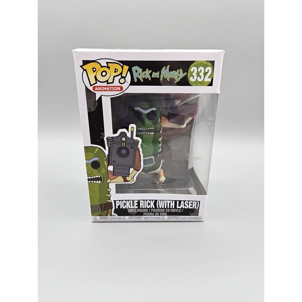 Funko Pop Animation Rick and Morty Pickle Rick With Laser #332 Vinyl Figure